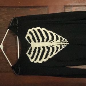 Hot Topic Oversized Ribcage Heart Sweater